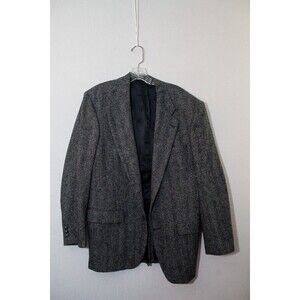 VTG Barrington mens Wool Gray Blazer 42" Tweed academia